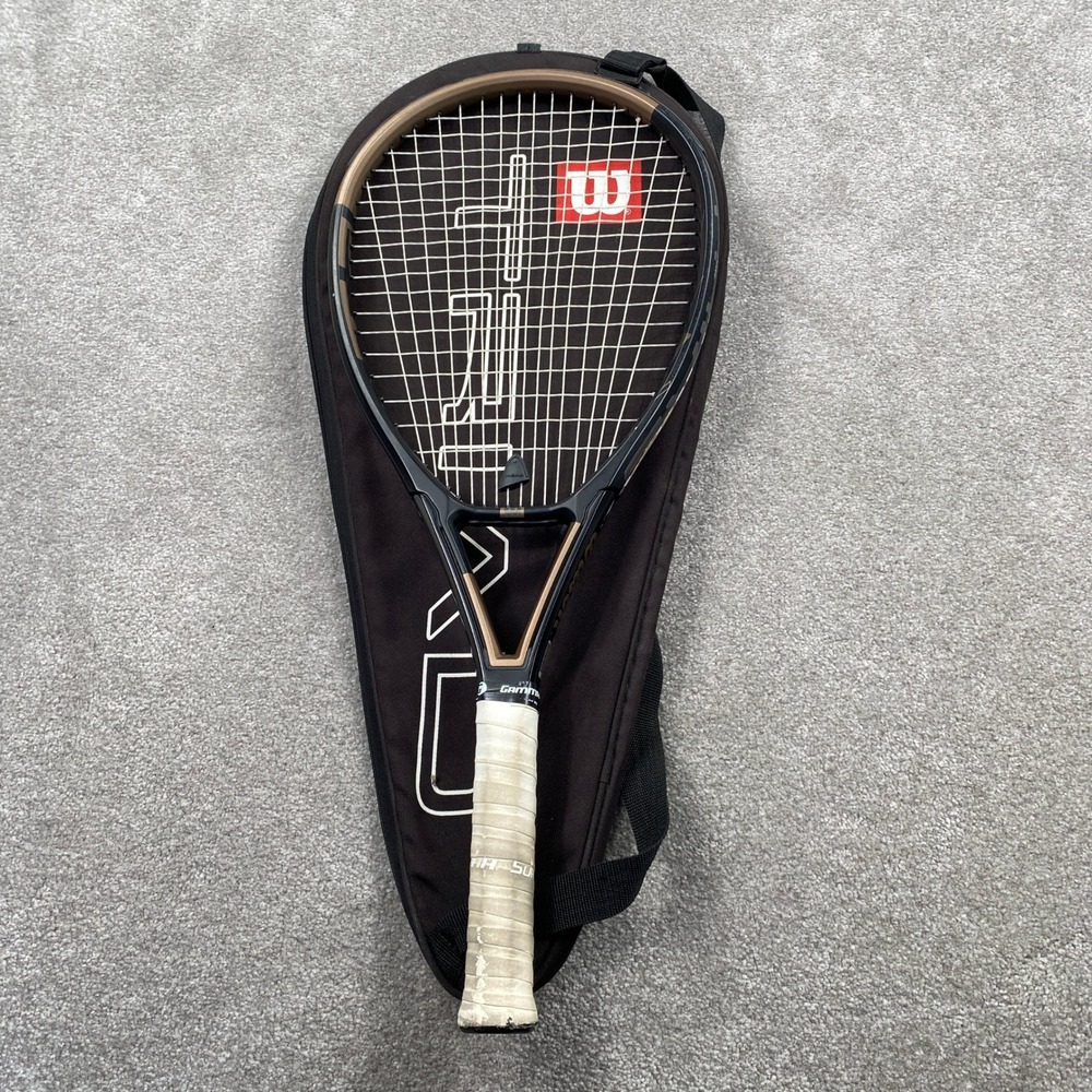 Wilson Triad Five Tennis Racket Unisex 4 5/8 Black Bronze Oversize 117 sq in